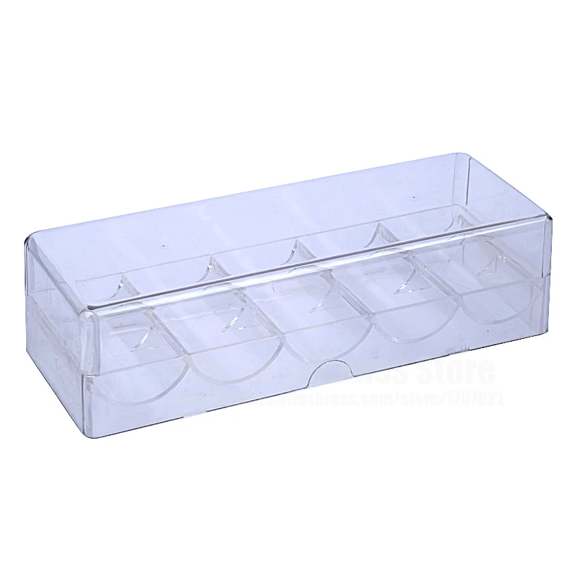 100шт емкость фишки для покера ящик набор акрил чемодан Poker Chips Case/Box|poker maleta|poker chip