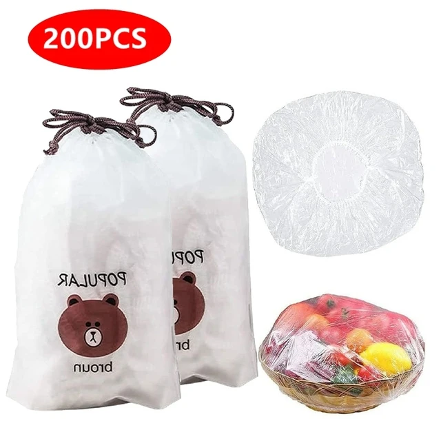 50/100/200 шт. вакуумные пакеты контейнер для еды Одноразовые крышки чаши эластичные