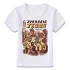 Детская одежда, футболка, смешная футболка для мальчиков и девочек с изображением Юрского периода и Иисуса, модель oal112