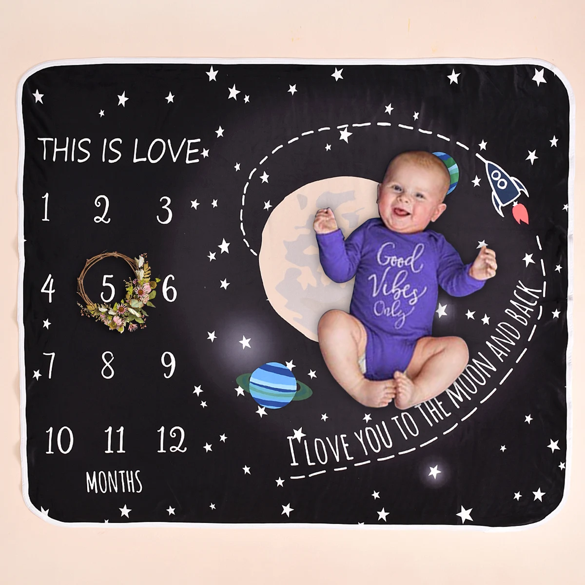 Черная детская Вселенная печать этапа одеяло новорожденный пеленка Фотофон