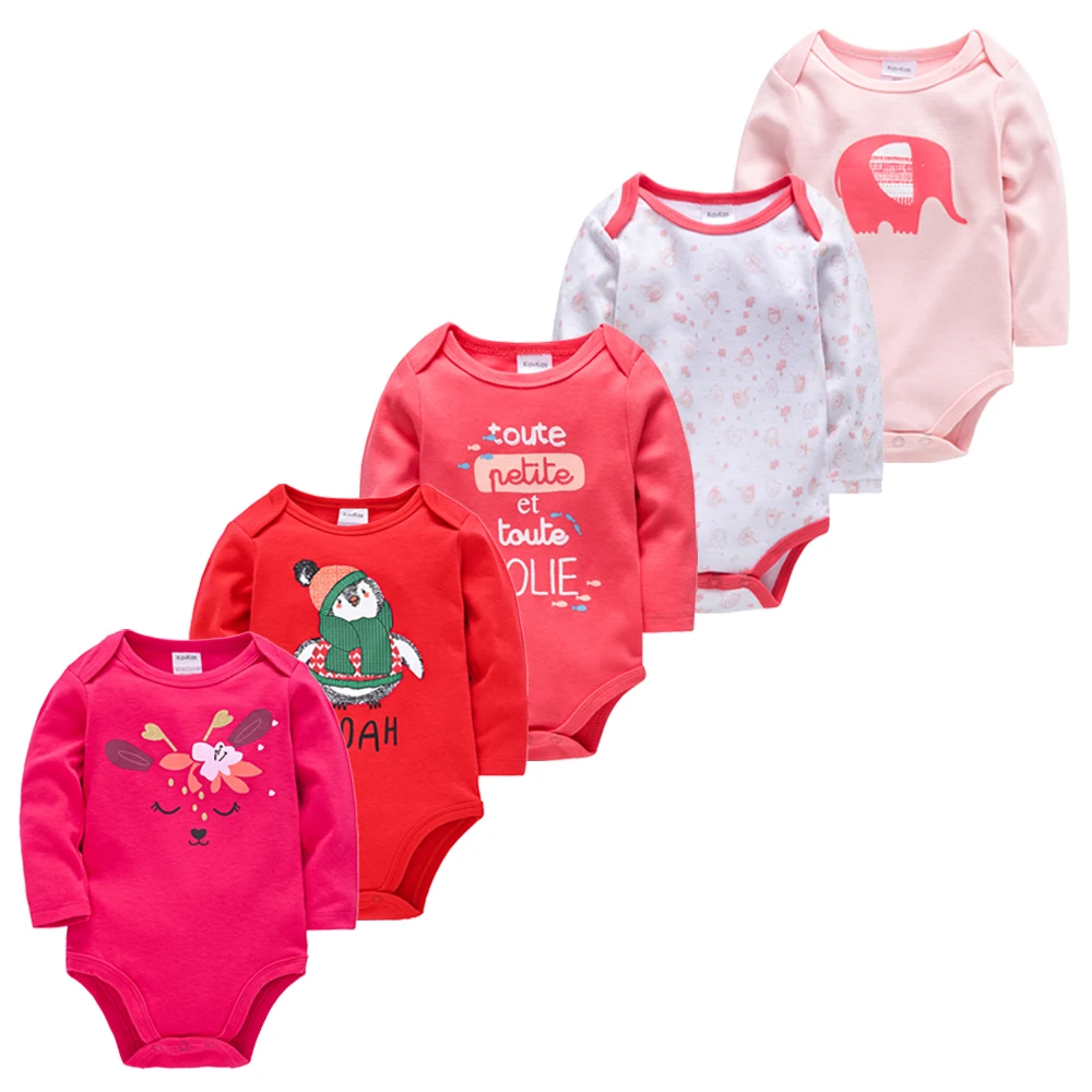 

Honeyzone 5pcs/Set Baby Girls Bodysuit Vetement Bebe Fille Onesie Cotton Twins Toddler Boy Clothes Infant Full Sleeve Soft Lange