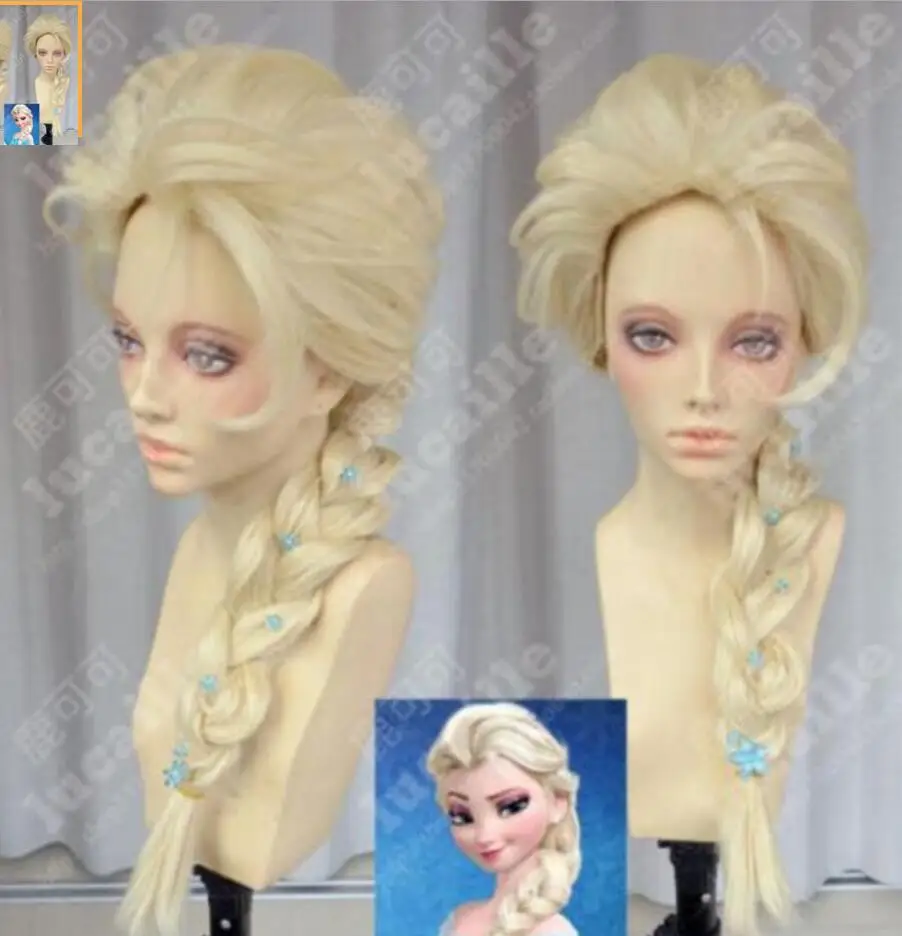 Бесплатная доставка парик из фильма Холодное сердце Снежная королева Эльза