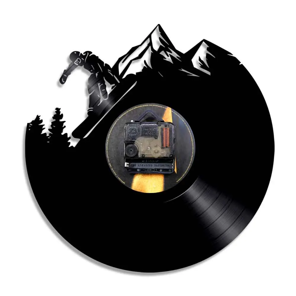 Снеговая Лыжная Alps светодиодный светильник знак настенные часы путешествия