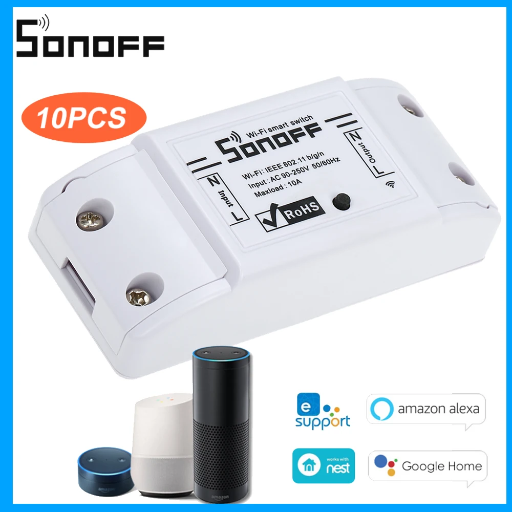 3 шт. SONOFF основной беспроводной переключатель Wifi 10A 220 В Модуль Автоматизации