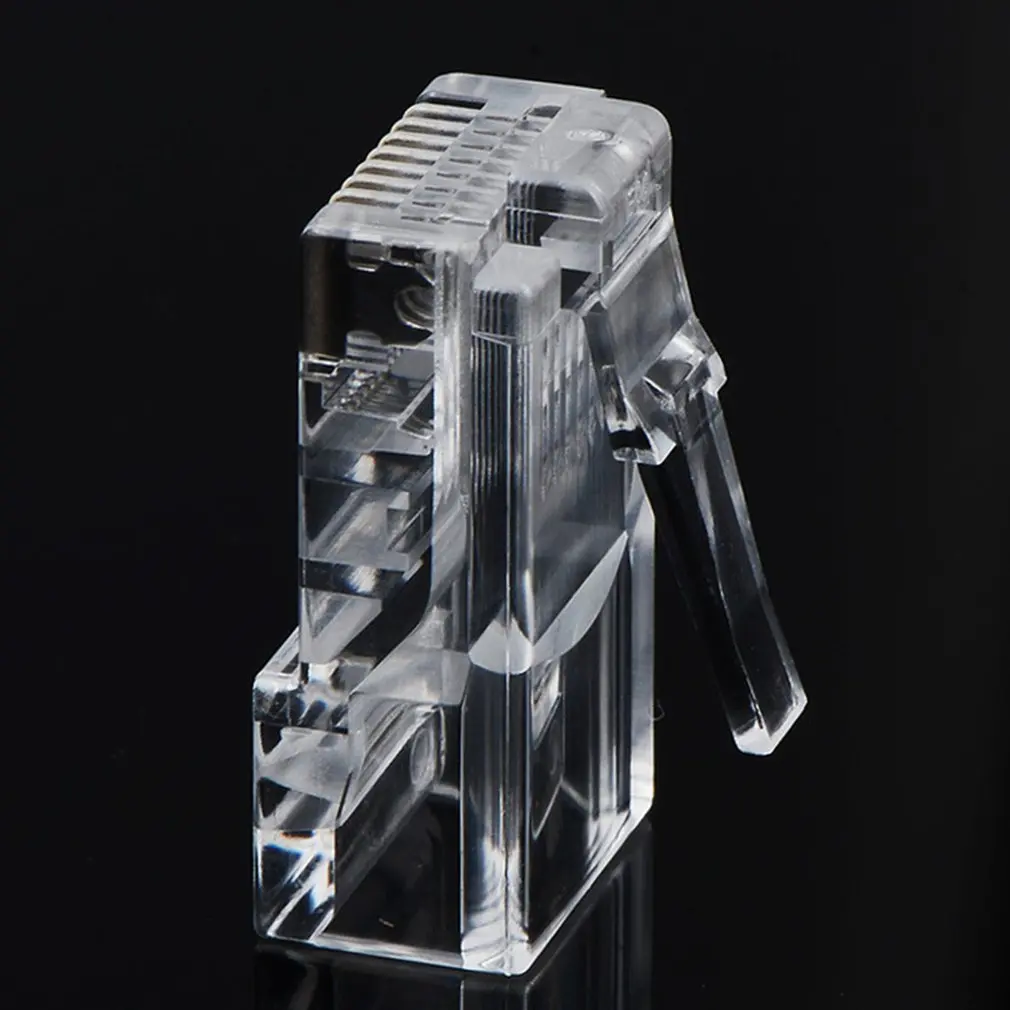Прозрачная головка кабеля 50 шт. 20 прозрачная RJ45 CAT5 CAT5E модульный разъем