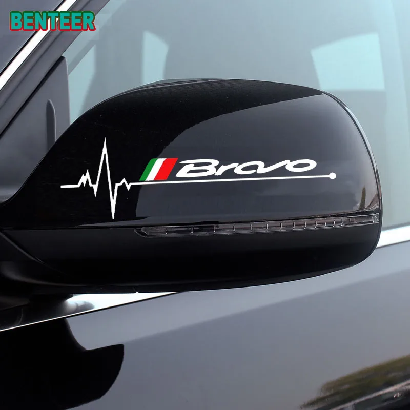 2pcs/lot Car rearview mirror sticker For Fiat Bravo | Автомобили и мотоциклы