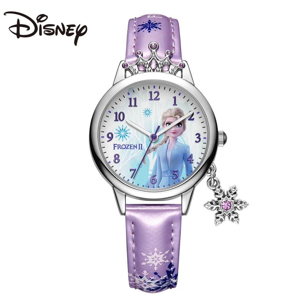 

Disney Frozen 2 Children's Watch Diamond Crown Princess Series Watch Snowflake Pendant Decoration Quartz Watch Reloj Mujer