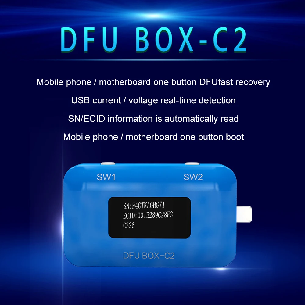 Плата JC DFU BOX C2 восстанавливающая перезагрузку универсальная для DCSD-кабеля Enter IOS SN
