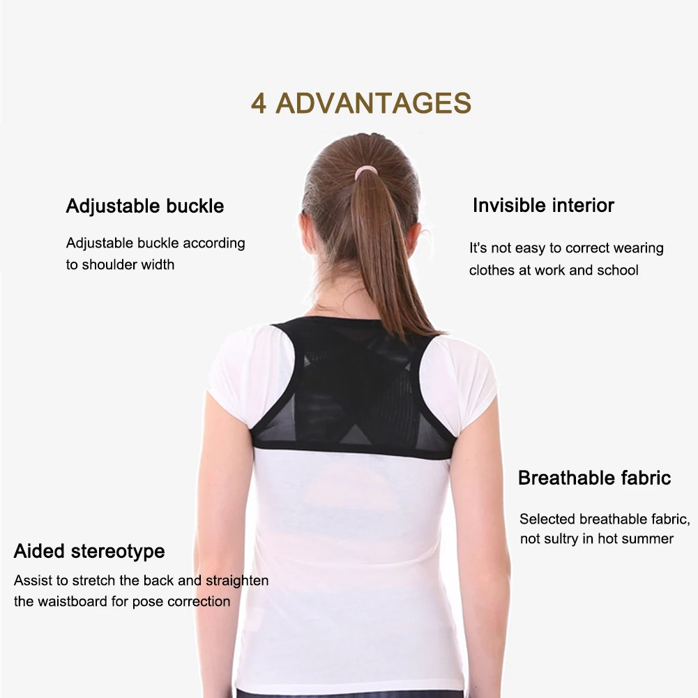 Корректор осанки для мужчин и женщин Регулируемый корректор спины Горбатая