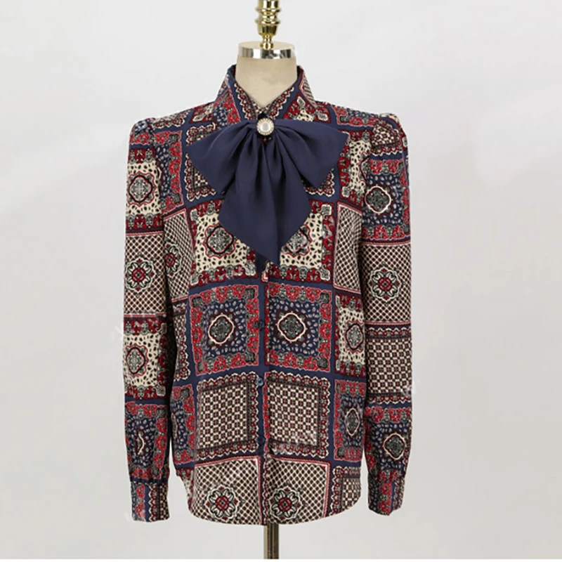 Женский осенний комплект из 2 предметов милый Топ с длинным рукавом и бантом