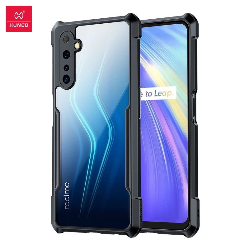 Чехол Xundd для Realme 6 Pro противоударный Прозрачный чехол телефона Защитные подушки