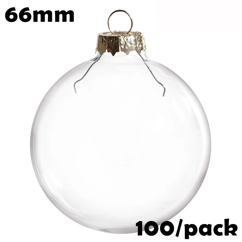 Бесплатная доставка покраска сделай сам прозрачное Рождественское украшение 66