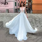 Женское платье с кружевной аппликацией, V-образным вырезом