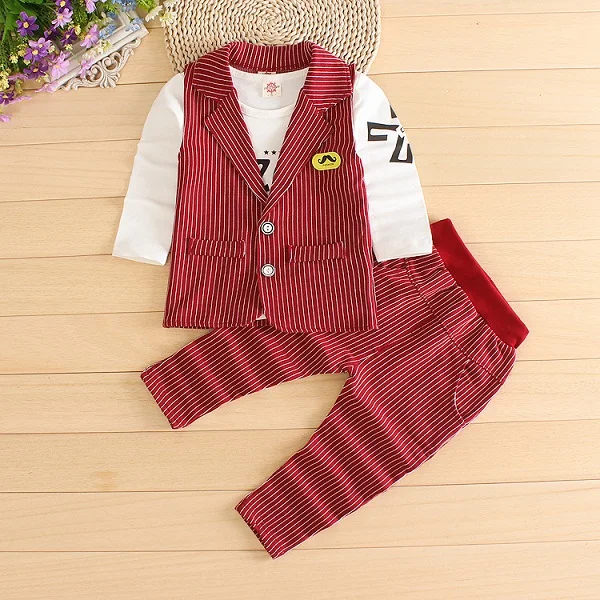 Style 2 Red IENENS/комплект детской одежды из 2 предметов для маленьких мальчиков рубашка для маленьких мальчиков+ штаны, костюмы комплект одежды с галстуком-бабочкой для малышей, спортивные костюмы - Цвет: Style 2 Red