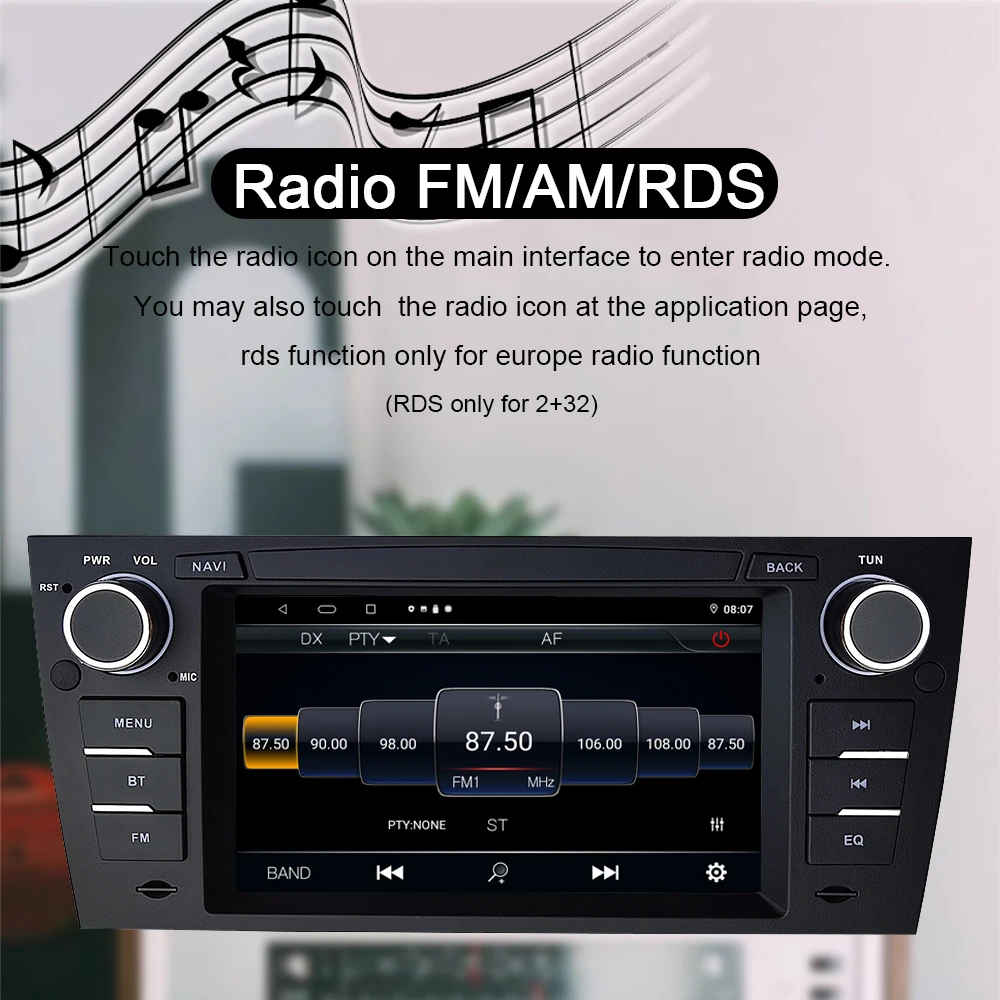 7-дюймовый Android 10 автомобильный радиоприемник с навигацией GPS мультимедийный