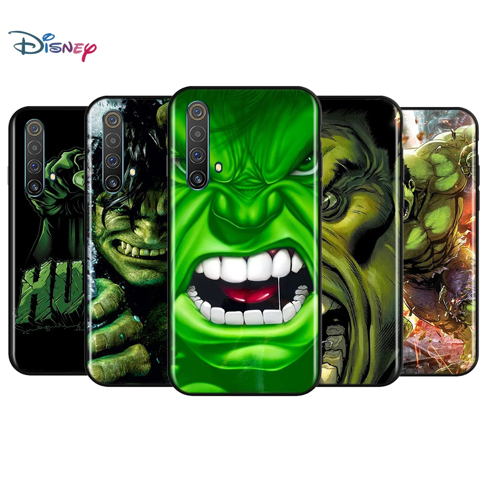 

Silicone Black Cover Marvel Hulk Avengers For Realme 2 3 3i 5 5S 5i 6 6i 6S 7 Global X7 Pro 5G Phone Case Shell