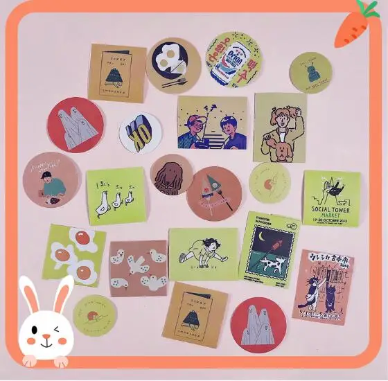 60 шт. винтажные милые забавные маленькие наклейки для скрапбукинга DIY альбом