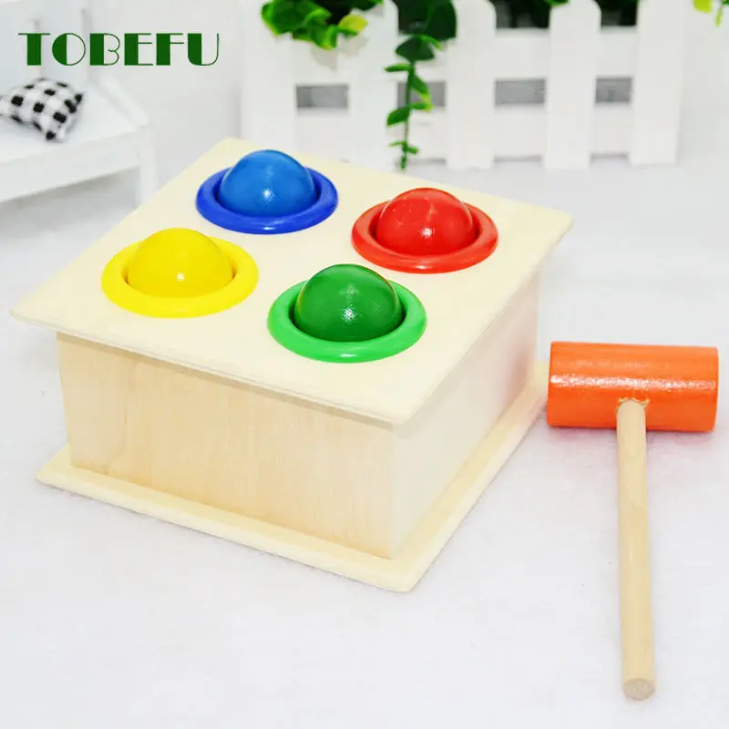 TOBEFU 1 набор деревянных игрушек молотковый мяч Детская Веселая игрушка
