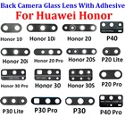 Стеклянная крышка объектива задней камеры на клейкой основе, для Huawei Honor 20 20i 20S 30 30S Pro 10 P20 P30 Lite P40 Pro, оригинал, 50 шт.