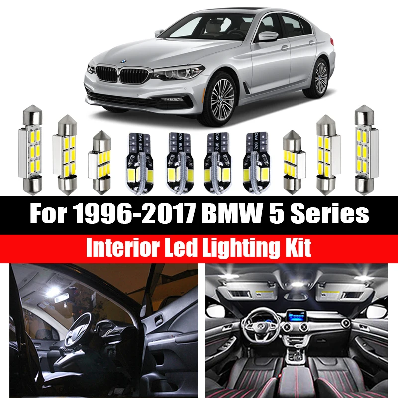 Для BMW 5 серия E39 E60 E61 F10 F11 1996 2017 автомобиля светодиодный Интерьер Карта укрыты