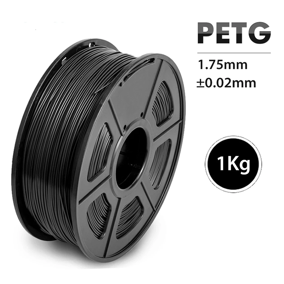 SUNLU Просвечивающая нить PETG для 3d принтера 1,75 мм хорошая прочность нить PETG 1 кг с катушкой абажур расходный материал
