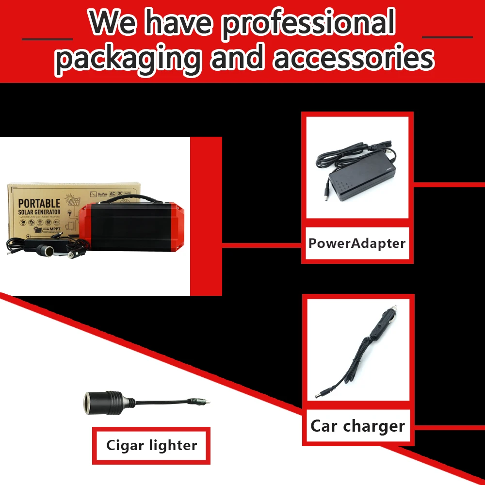 Портативная электростанция мощность 110 вт/ч солнечный генератор с двойным 180 в вт