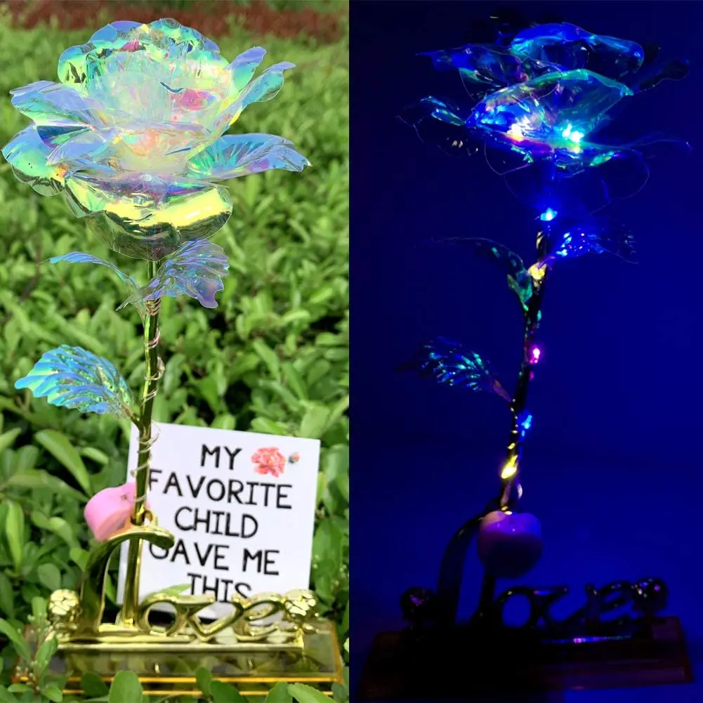 

5pc Simulation rose LED color luminous artificial bouquet decoration for home Festival Plastic flower gift decoration букет