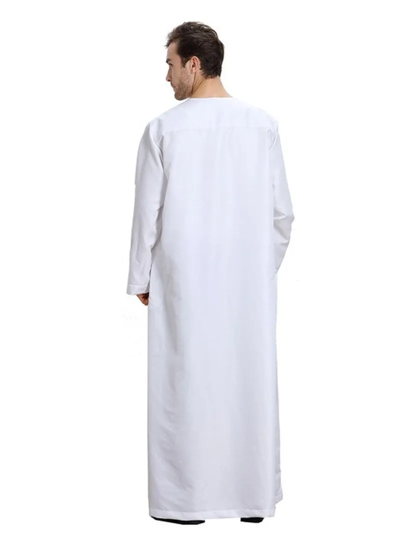 Jubba Thobe For Men Arabic Dubai Cotton Mens Formal Thobes Long Muslim Robe Clothing Islamic Saudi Arab Kaftan Prayer Male Wear