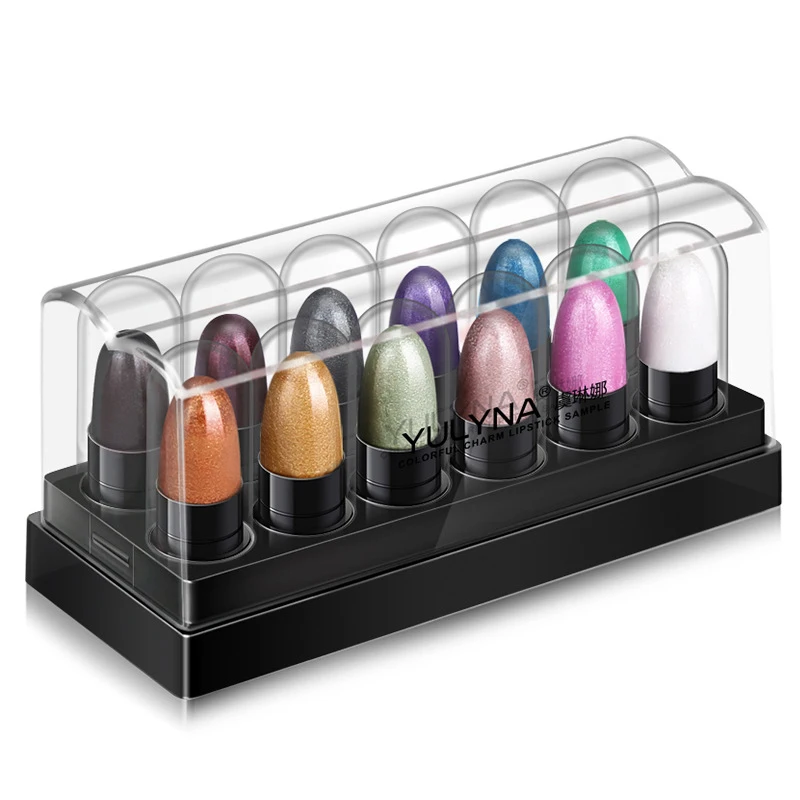 Новинка лидер продаж набор из 12 блестящих ручек для век Мерцающая хайлайтер тени