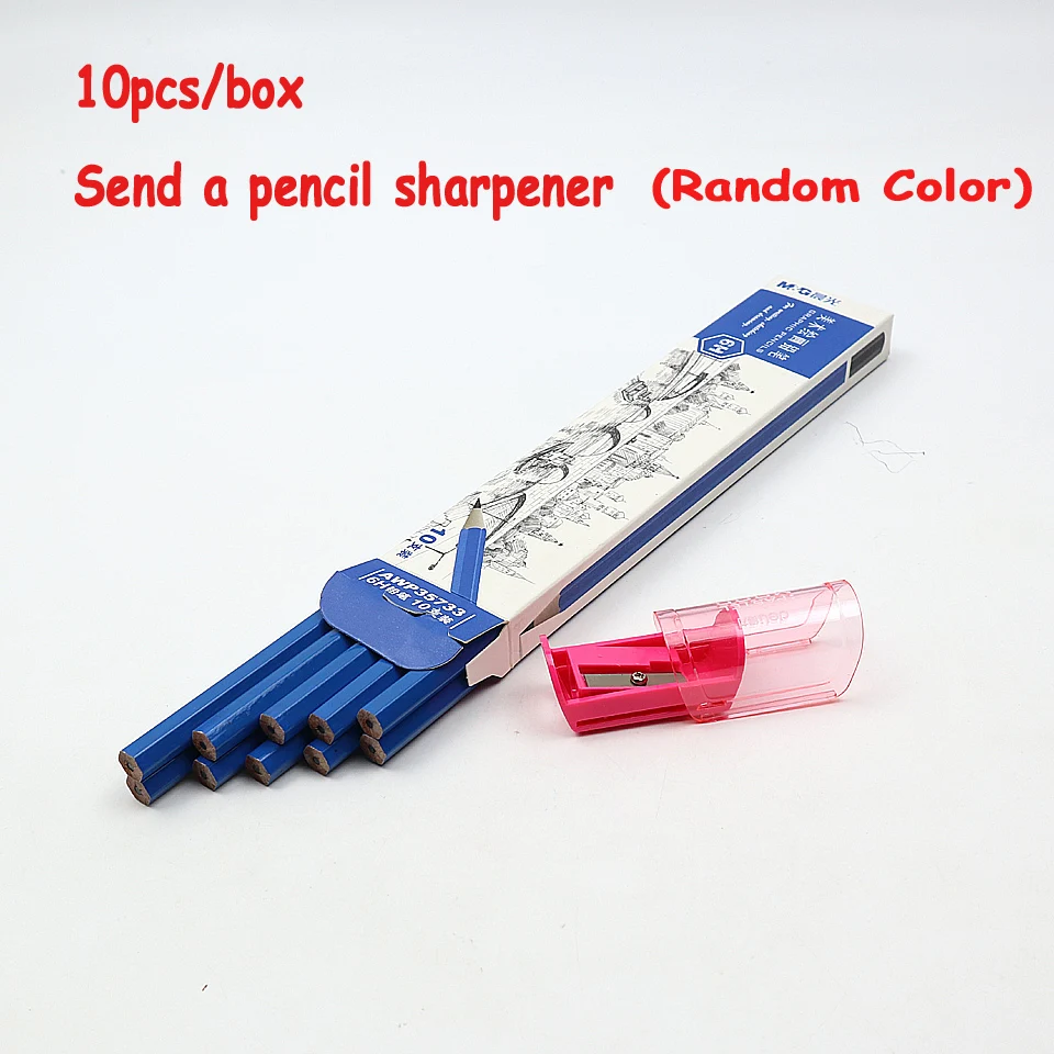 Карандаш для рисования 6H ~ 12B натуральный нетоксичный шестигранный Стандартный