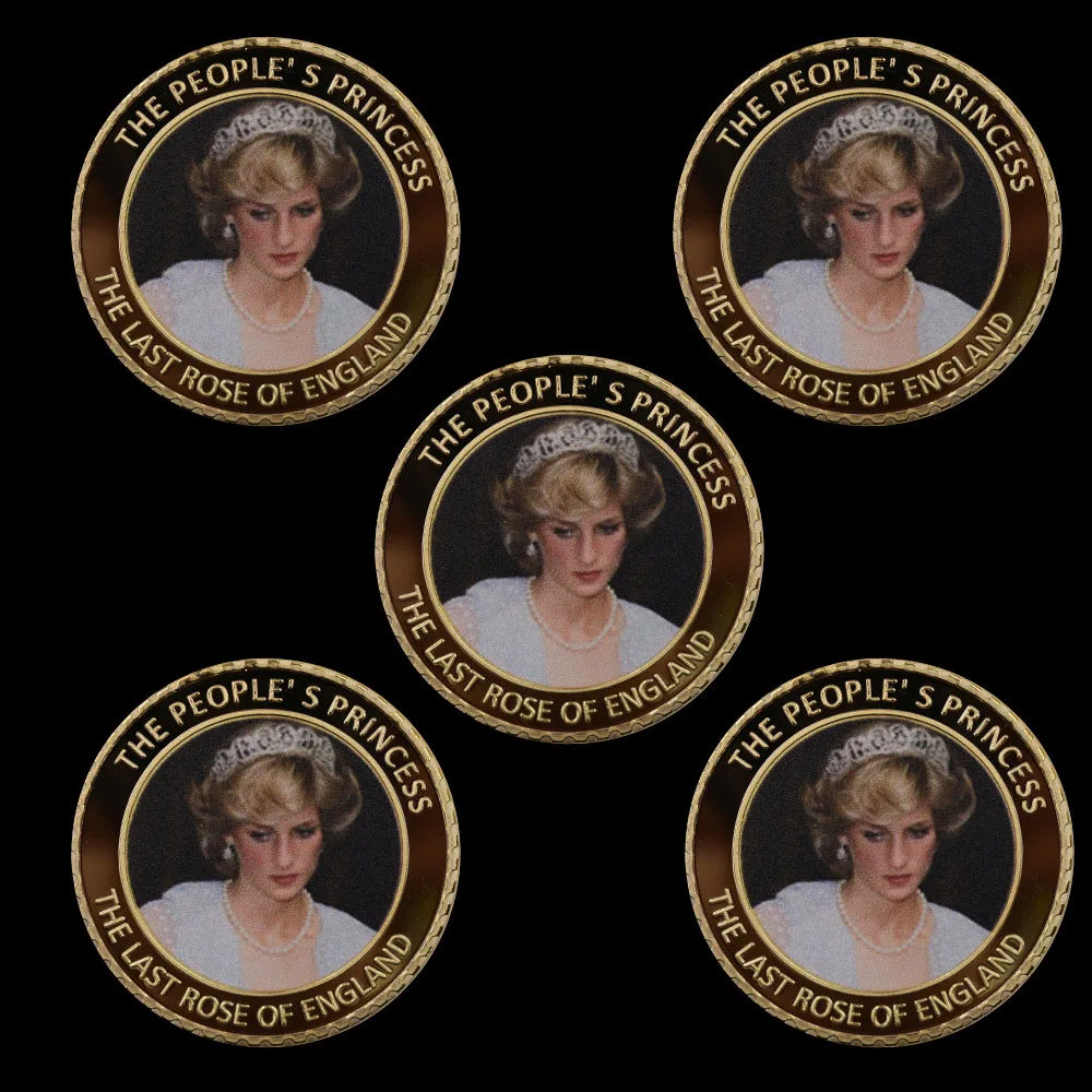 5 шт./компл. принцесса Диана памятная монета последняя Роза Англия коллекционные