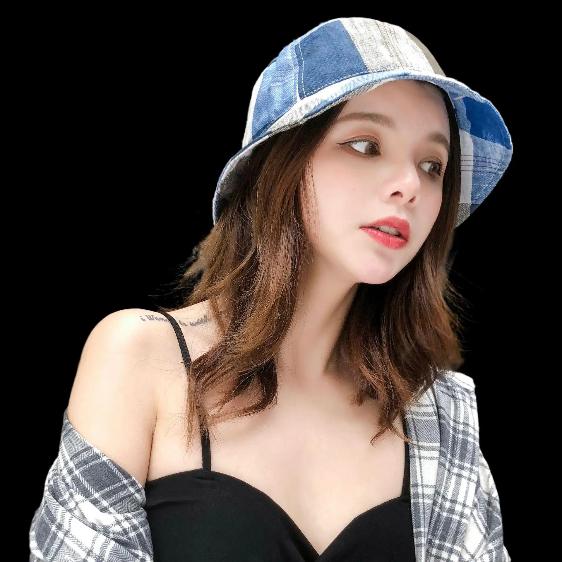 New fisherman hat fashion summer ladies sun hat tide letter printing wild basin hat hip hop bucket hat General