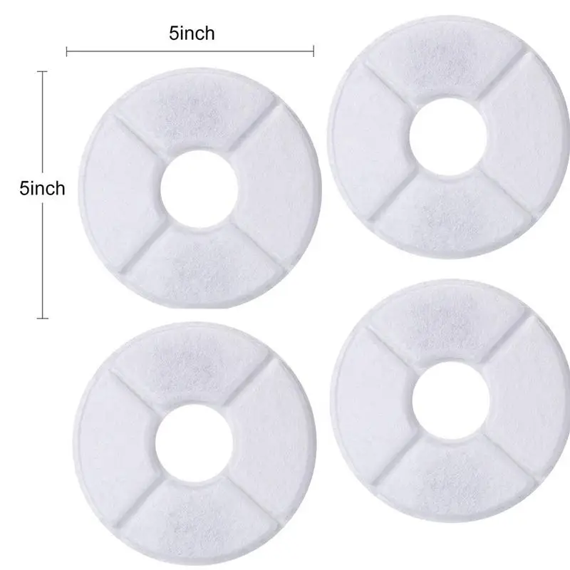 4 шт. фильтр для очистки воды и фонтанов кошек сменные фильтры с активированным