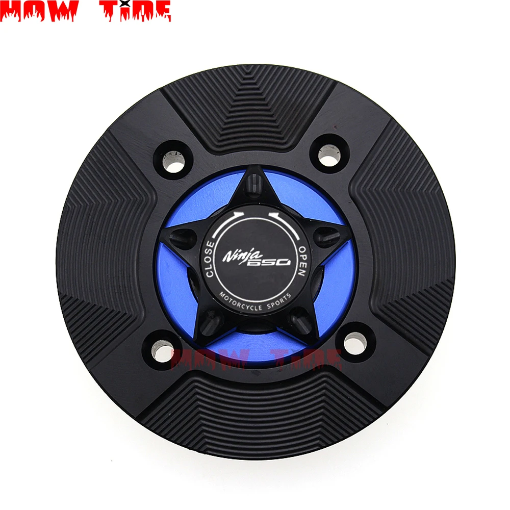 

For KAWASAKI NINJA 650 NINJA650 2017-2020 Logo 8 Colors CNC Aluminum Keyless Motorcycle Accessories Fuel Gas Tank Cap Cover