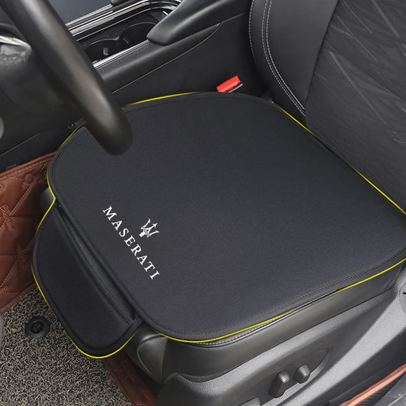 

Car Seat Pad Cover Set Driver Front Rear Seat Cushion Covers Protector For Maserati logo Ghibli Quattroporte Granturismo Ghibli
