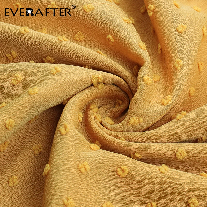 

EVERAFTER Sexy V-Neck Loose Solid Dress Spring Summer High Waist Ruffled Short Sleeve Women Dress Comfortable Holiday Dresses