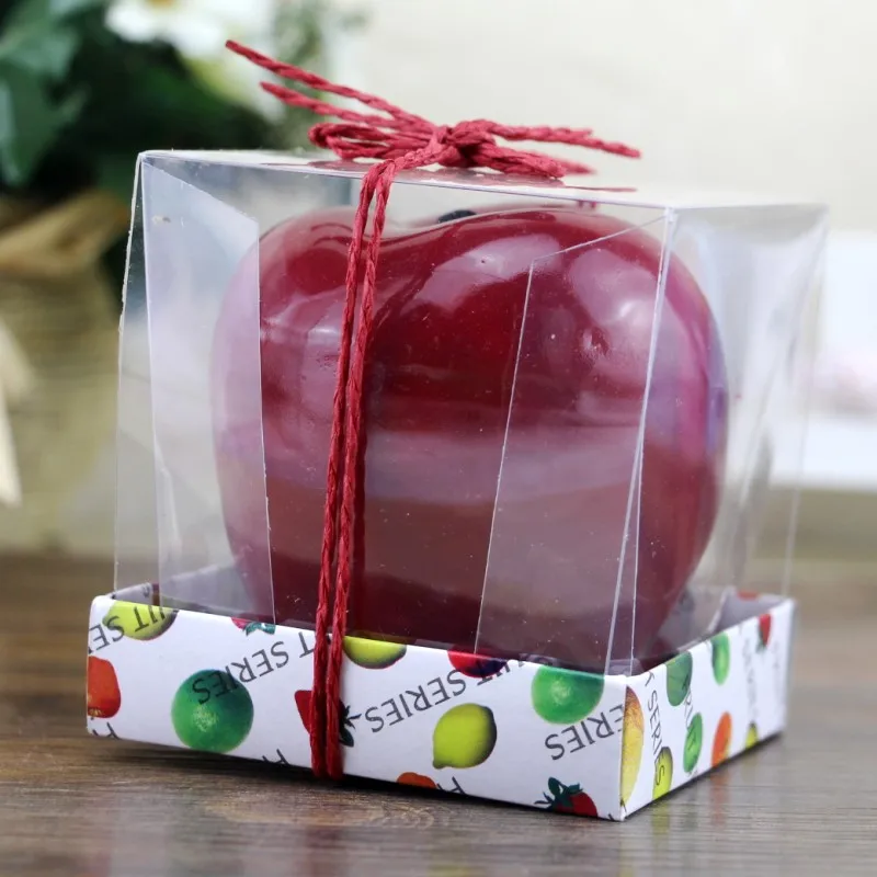 

Creative Fruit Scented Candles Simulation Apple Candles Christmas Candle Supplies Birthday Flameless Candles