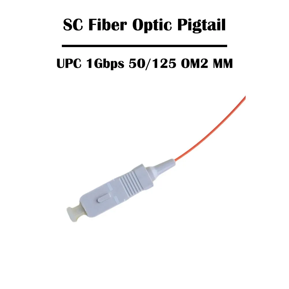 5 шт./лот SC UPC OM2 волоконно-оптический Pigtail 0 5/1 0/1 5/2 0/3 0/5 м Simplex 9 мм FTTH 50/125 Multi Mode 1
