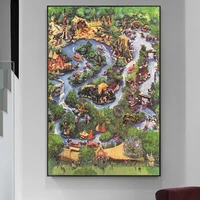 hd print disney canvas wall land art painting modular pictures jungle river home decoration cruise poster living room no frame