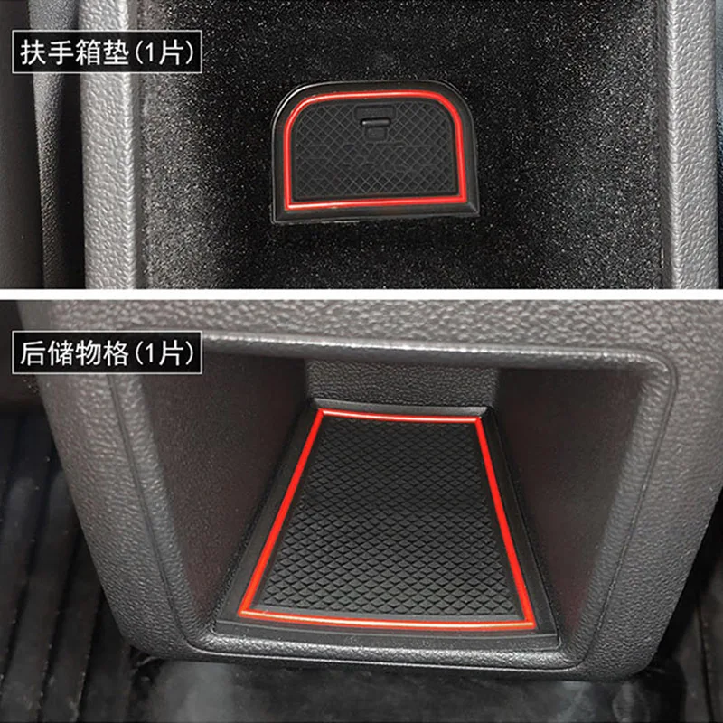Противоскользящий резиновый коврик для двери, коврик для VW POLO MK6 VW, аксессуары, автомобильные наклейки, коврик для телефона