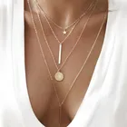 Ожерелье многослойное в стиле бохо для женщин, колье золотистого цвета, подарок другу, ювелирные изделия, 2020
