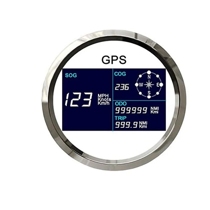 7 цветов подсветка GPS измеритель скорости цифровой ЖК датчик с антенной и