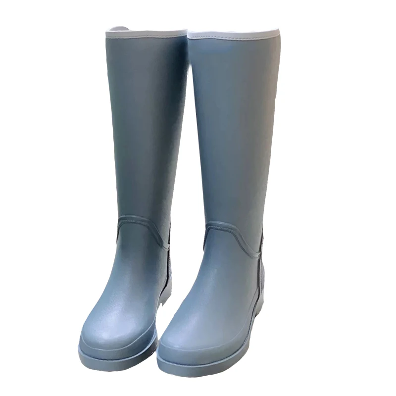 

Platform Slip-on Autumn High-top Rain Boots Women's Fashion Outer Wear Korean Thick Sole Long Tube Waterproof Non-slip Shoes