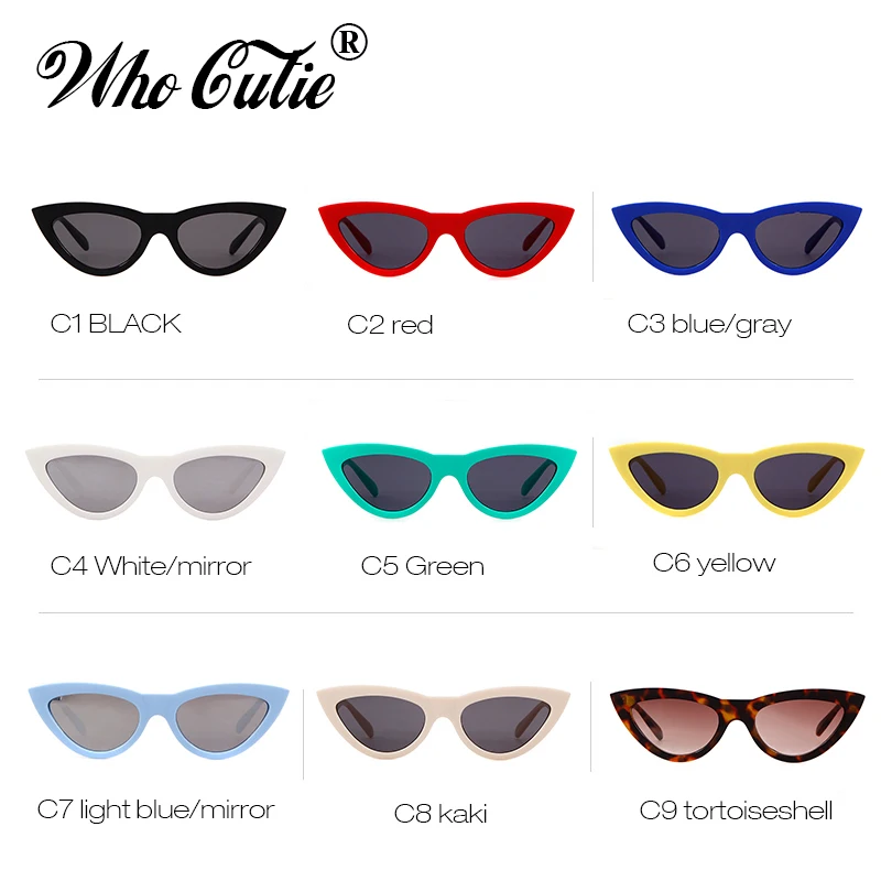 Женские солнцезащитные очки в стиле ретро WHO CUTIE брендовые дизайнерские
