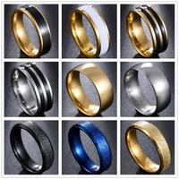 new black simple glossy frosted men ring 100 titanium steel mens jewelry elegant wedding bands classic boyfriend gift