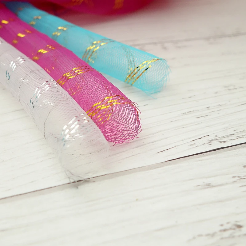 16 мм широкий трубчатые из меха пони с люрексом эластичного чистая трубки пряжа