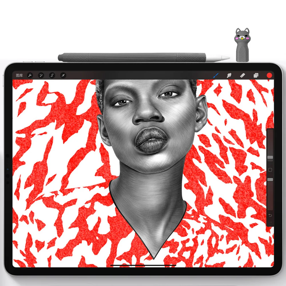 

Silione Protective Pouch Cap for Ipad Apple Pencil 2 Lovely Pattern Holder Cover Accessories Anti-scratch Case for Pencil 2nd