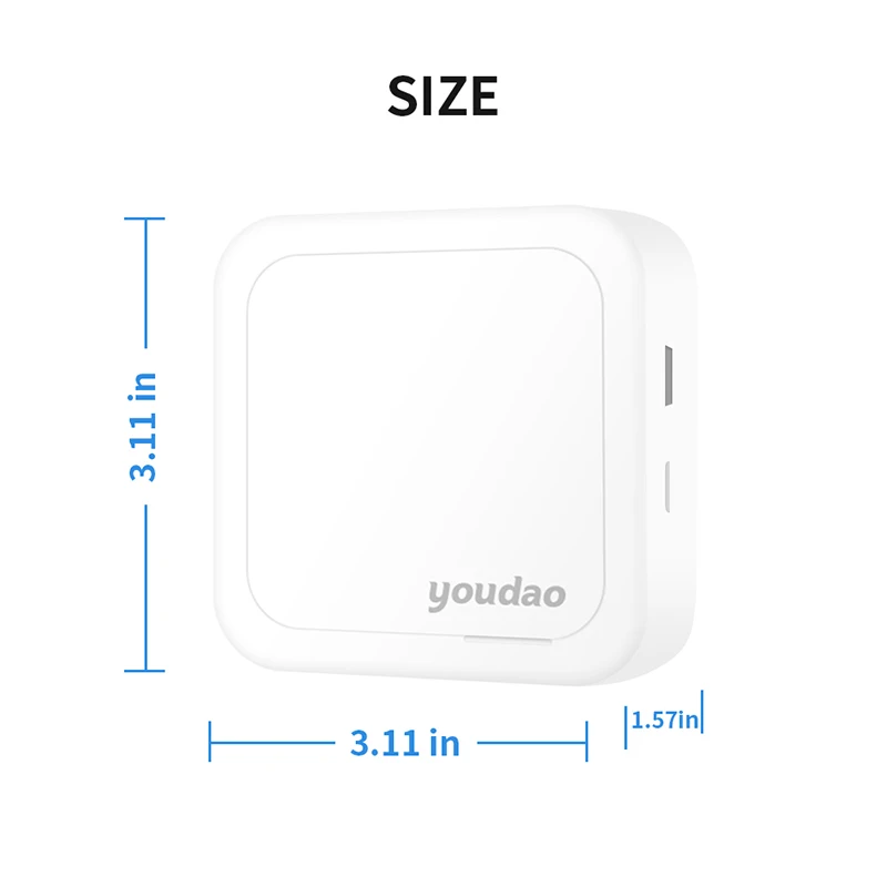 

Youdao Pocket Printer GT1 Mini Portable Thermal Printer Paper Photo Wireless Bluetooth Printer + 1 Roll Of Printing Paper