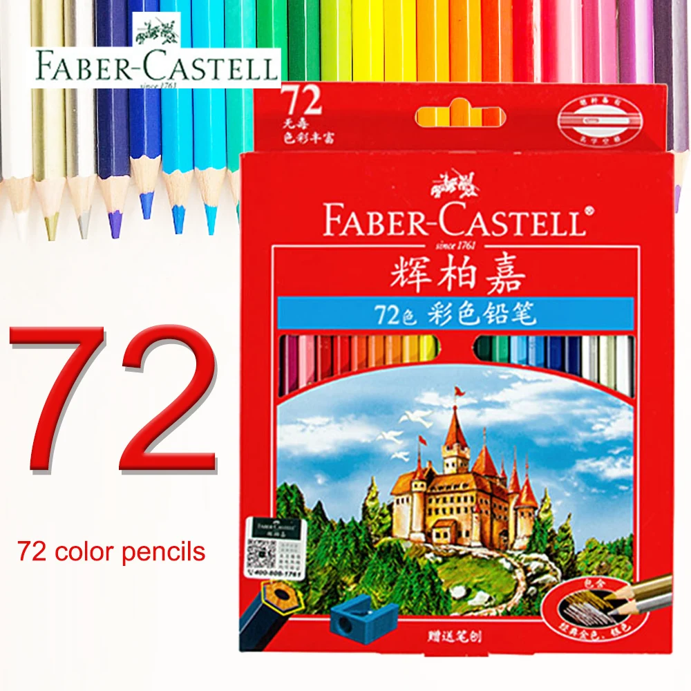 

FABER-CASTELL Oily Colored Lead 36/48/72 Color Castle Set Professional Hand-painted Colored Pencil Color Pure School Stationery