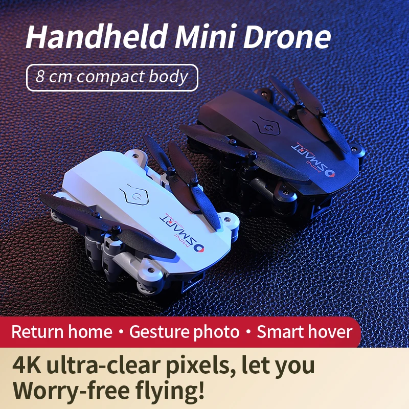 Teeggi-Mini Dron L23 con c&aacute;mara 4K HD para ni&ntilde;os, cuadric&oacute;ptero plegable profesional con WiFi, FPV, juguete para regalo, 2,4G-4